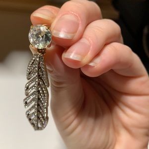 Ring + Earrings: Articulated Feathery Sparkle Drop
